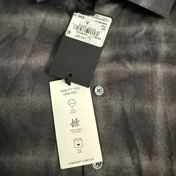 Bugatchi Shaped Fit Long Sleeve Button-Up Shirt – Comfort Stretch – Size XL - Picture 8 of 14